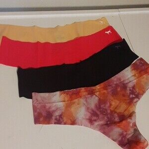 PINK Victoria's Secret Panties New With Tags 4 Pair Women's L
